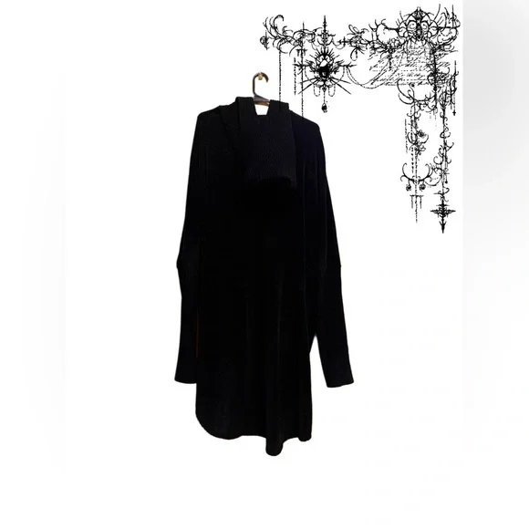 🖤 Killstar Oversized Velour Gothic Hooded Cardigan 🖤 Size Large | NWOT - Picture 4 of 8